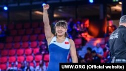 Архив сүрөт. Мээрим Жуманазарова Түркияда өткөн "Yasar Dogu" эл аралык мелдешинде.  25-февраль, 2022-ж.