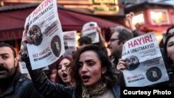 Թուրքիա - «Ոչ»-ի կողմնակիցների բողոքի ակցիան Ստամբուլում, 17-ը ապրիլի, 2017թ.