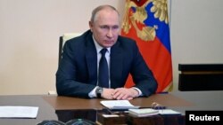 ՌԴ նախագահ Վլադիմիր Պուտինը Անվտանգության խորհրդի նիստի ժամանակ, Մոսկվա, 3-ը մարտի, 2022թ․