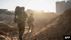 نیروهای اسرائیلی در جریان نبرد با گروه حماس 