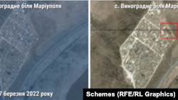Спутниковые снимки за 17 и 29 марта 2022 года