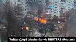 Аткылоого кабылган Мариупол шаары. 