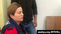 Батмакан Жолболдуева в Ошском городском суде. 21 апреля 2022 года. 