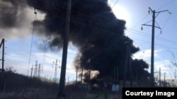 Пожежа на тяговій підстанції залізничної станції «Красне» на Львівщині, 25 квітня 2022 року