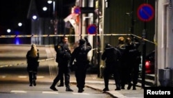 Кол салуу болгон жер. Көнгсберг шаары, Норвегия. 13-октябрь 2021-жыл
