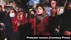 Ооган аялдарынын акциясы. Кабул. 22-декабрь, 2022-жыл