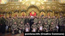 Глава ПЦУ митрополит Київський і всієї України Епіфаній зустрівся з українськими воїнами і провів у Михайлівському Золотоверхому соборі молебень за перемогу України над агресором. Київ, 6 січня 2023 року