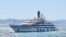The Scheherazade is currently anchored at the Marina di Carrara port in Tuscany.