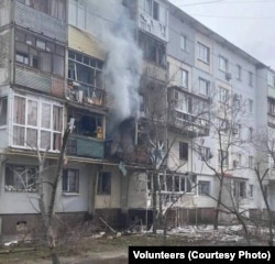 Наслідки обстрілу Сєвєродонецька