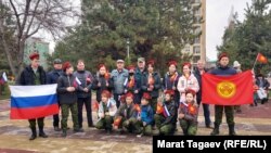 Участники акции в поддержку России. 22 марта 2022 года.