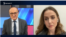 Народный депутат Верховной Рады Украины, член провластной фракции «Слуга народа» Дарья Володина во время интервью с ведущим Воскресной аналитической программы Азатутюн ТВ Грайром Тамразяном.