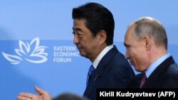 Владимир Путин и Синдзо Абэ, Владивосток, 10 сентября 2018 года