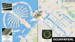 Отели и особняки Алиевых и Гейдаровых в Дубае. Инфографика OCCRP