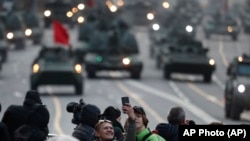 Հաղթանակի զորահանդեսի փորձ, Կարմիր հրապարակ, Մոսկվա, 28 ապրիլի, 2022թ.
