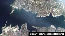 Вид на бухту Севастополя из космоса, архивное фото