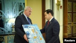 Міністр закордонних справ України Андрій Сибіга і держсекретар США Марко Рубіо під час зустрічі в Джидді, Саудівська Аравія, 11 березня 2025 року