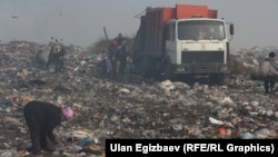 Мусорный полигон в Бишкеке. Архивное фото.