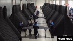 Хранилище дронов Shahed ("Герань-2") на территории ОЭЗ "Алабуга" в Татарстане