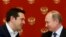 Russian President Vladimir Putin (right) has led a conspicuous effort to highlight tensions between Brussels and Athens, led by Prime Minister Alexis Tsipras. 