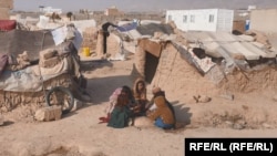 یکی از کمپ های مربوط به بیجا شده گان داخلی در ولایت هرات 