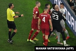 Сербия – Швейцария беттешиндеги эмоцианалдуу учур. "974" стадиону, Катар. 2-декабрь, 2022-жыл.