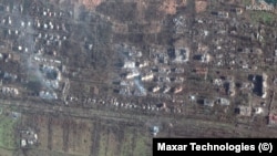 Супутникове фото руйнувань у Бахмуті від 4 січня 2023 року