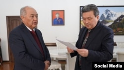 Кадыр Кошалиев жана Замирбек Базарбеков. 