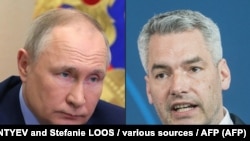 Орусиянын президенти Владимир Путин жана Австриянын канцлери Карл Нехаммер.