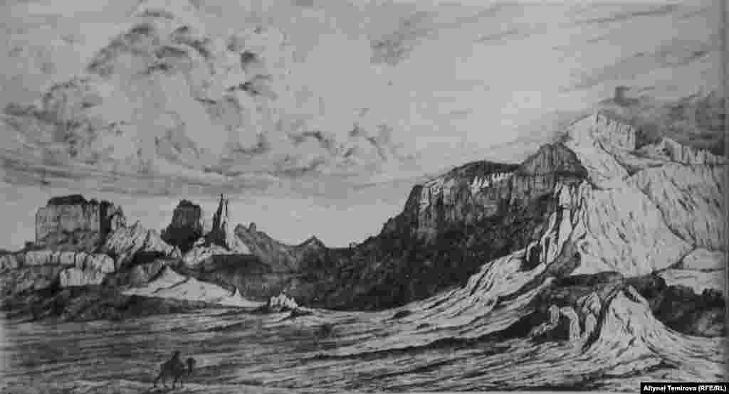 &quot;Борлуу тоо&quot;. Маң кыштоо жак. Өзү бор затынан турган эң бир кооз тоо кыркасы.