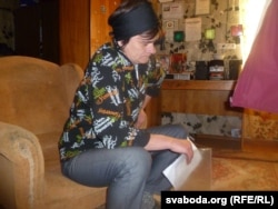 Алена Андрыянава з паведамленьнем пра сьмерць сына