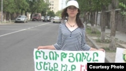Armenia -- Mariam Sukhudian, a green movement activist of S.O.S Tegout, Yerevan