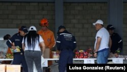 Гуманитарные грузы на одном из пограничных переходов между Венесуэлой и Колумбией, 8 февраля 2019