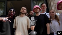 Kalush Orchestra ուկրաինական խումբը շահել է Եվրատեսիլի մրցանակը, Տուրին, Իտալիա, 15 մայիսի, 2022թ. 