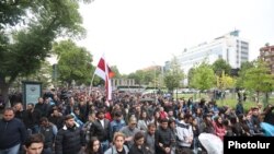 Армениянын борбору Еревандагы нааразылыктар.