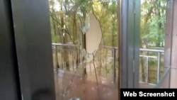 The attack came weeks after a similar attack shattered the office's glass doors.