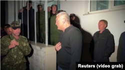 Крим. Сіфмерополь. Призначений Кремлем, глава Криму, Сергій Аксьонов, на призовному пункті, жовтень 2022