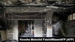 Эвин түрмөсү өрттөн кийин. Тегеран, 16-октябрь, 2022-жыл