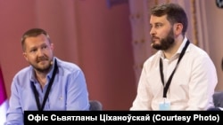 Павал Лібер (зьлева) і Яраслаў Ліхачэўскі