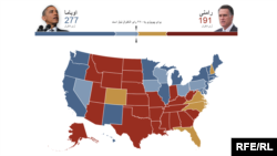АКШдагы президенттик шайлоонун картасы.