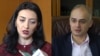 Armenia -- Arpineh Hovhannisian, Justice Minister, and Levon Zurabian, opposition leader. undated.
