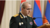 Armenia- National Security Service Director Armen Abazian gives a speech in Yerevan.