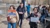 Protesters rally against the social-media bill in Nur-Sultan on April 2.