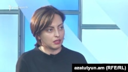 Лена Назарян в студии «Азатутюн ТВ»,  6 июня 2017 г.