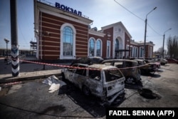 Последствия удара по вокзалу Краматорска, 8 апреля 2022 года