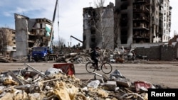 Украинанын Бородянка шаарчасы.