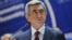 France - Armenian President Serzh Sarkisian speaks at the Council of Europe's Parliamentary Assembly, Strasbourg, 22Jun2011.