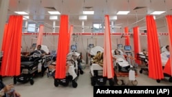 Ռումինիա - Կորոնավիրուսով հիվանդները Բուխարեստի հիվանդանոցներից մեկում, հոկտեմբեր, 2021թ․