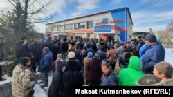 Участники митинга в Таласской области. 30 ноября 2021 года. 
