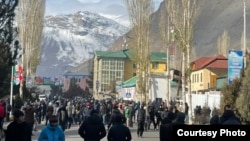 В дни акции протеста в Хороге, 27 ноября 2021 года