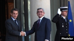 French President Nicholas Sarkozy meets with his Armenian counterpart, Serzh Sarkisian, last month in Paris.